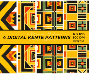 iAfrica 4 x Digital Kente Pattern